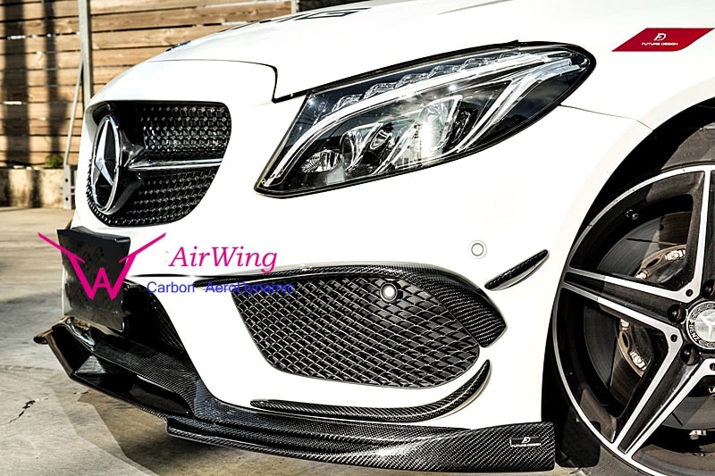 Mercedes-Benz W205 AirWing carbon front canards 01